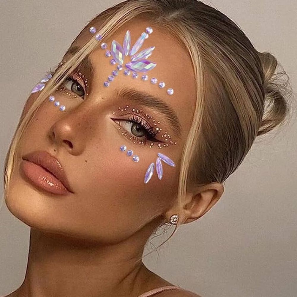 Purple face jewels